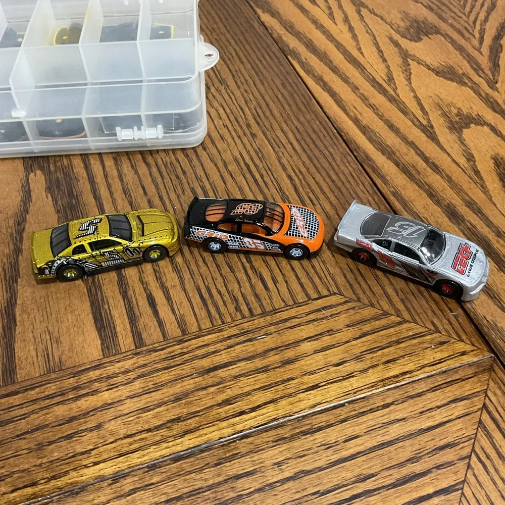 Set of 12 Die-Cast Toy Cars in 2 sided Storage Case